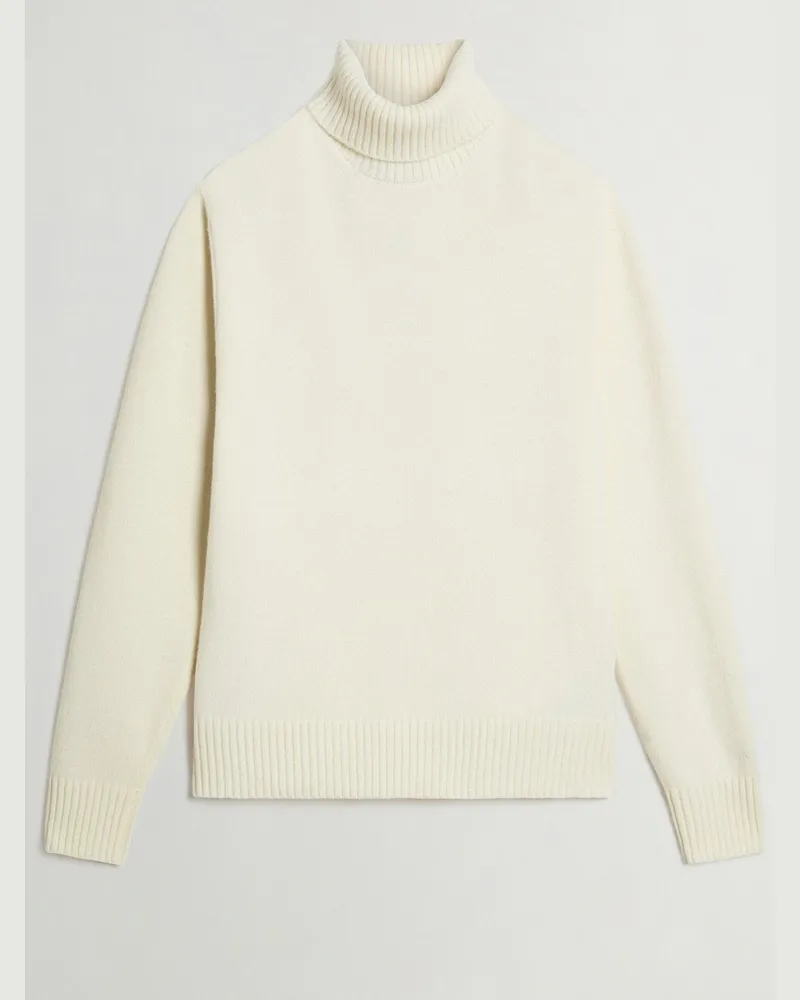 Woolrich Rollkragenpullover aus feiner Lammwolle, Regular in Offwhite