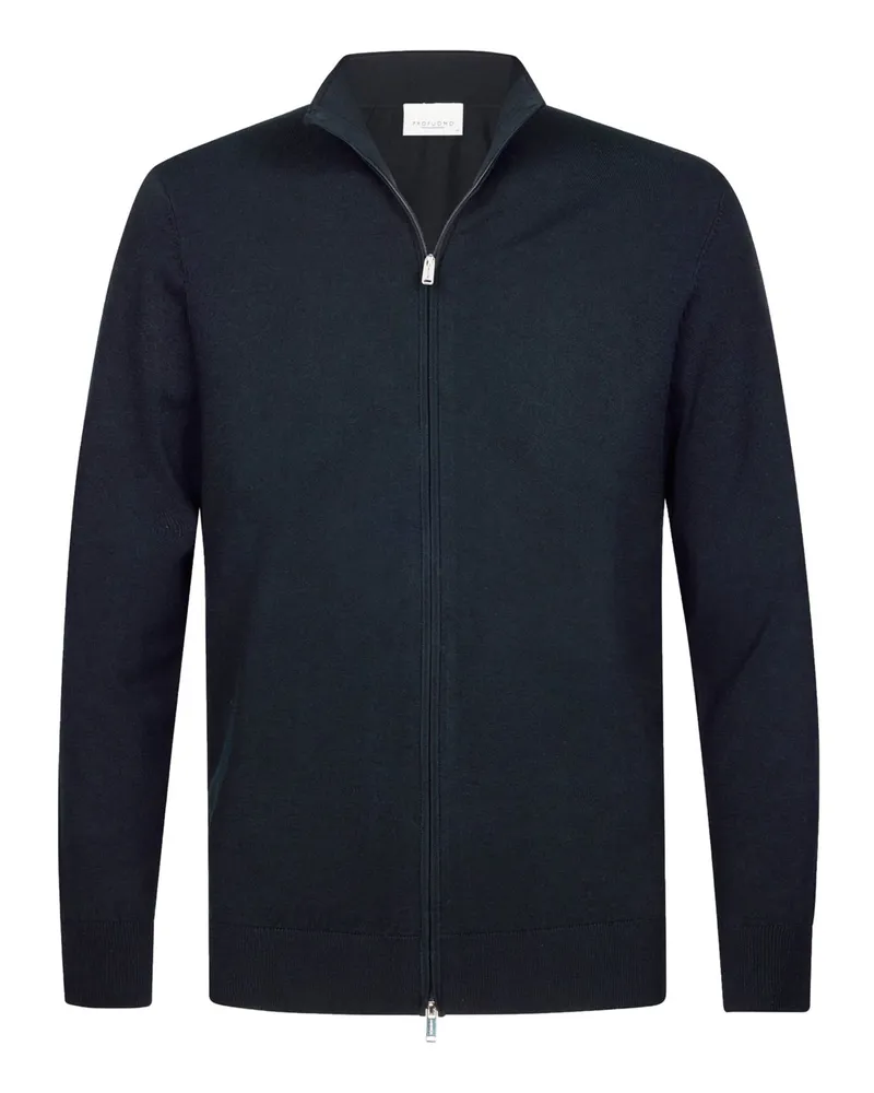 Profuomo Leichte Strickjacke mit Tencel™ und Seide in Marine