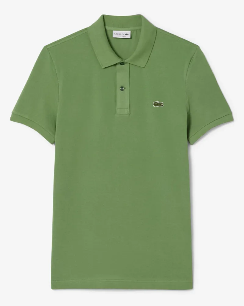 Lacoste Piqué-Poloshirt PH4012 Slim Fit mit kleiner Krokodil-Stickerei in Grün