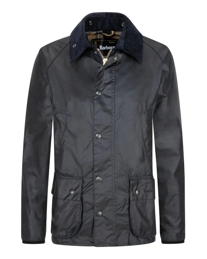 Barbour Wachsjacke Bedale mit Cord-Details in Marine