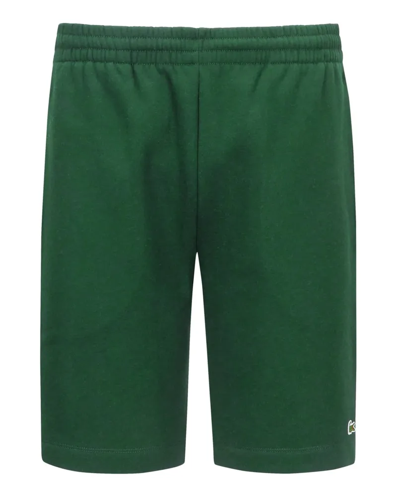 Lacoste Sweatshorts mit kleinem Krokodil-Aufnäher in Grün