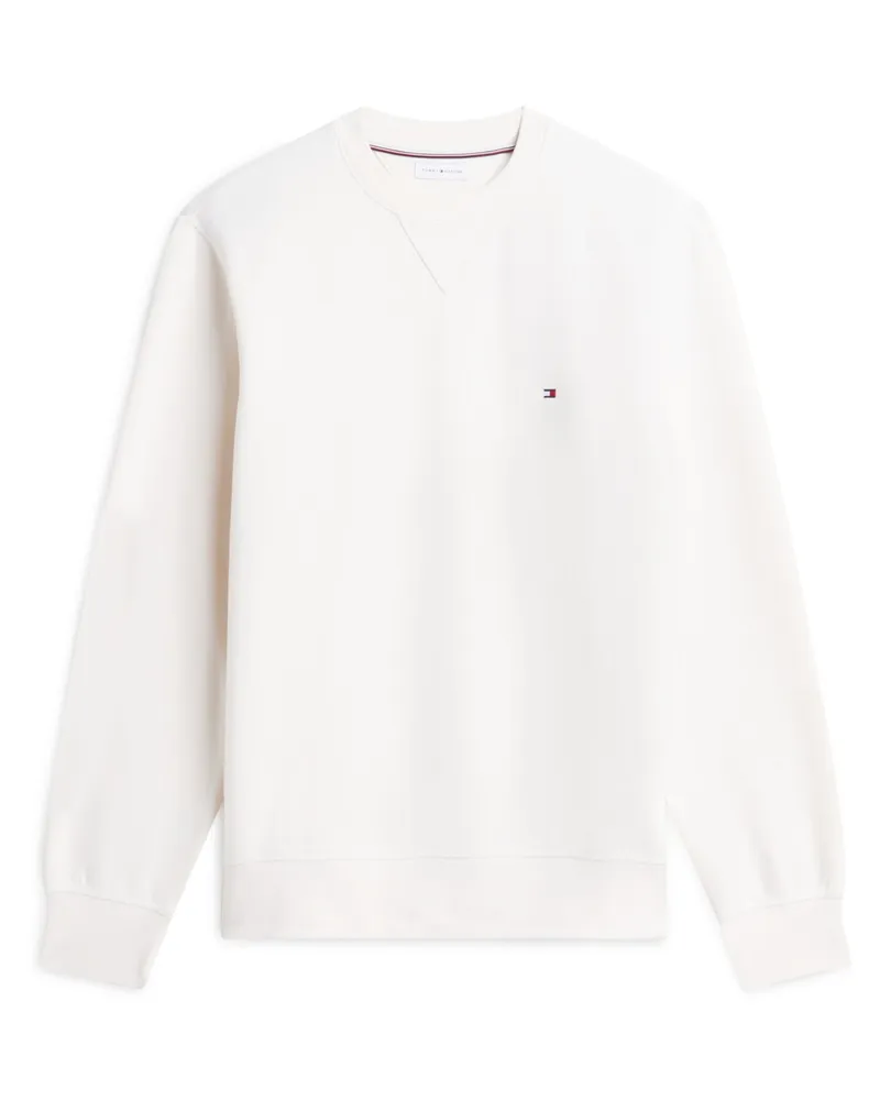 Tommy Hilfiger Softes Sweatshirt aus einem Baumwollgemisch in Offwhite