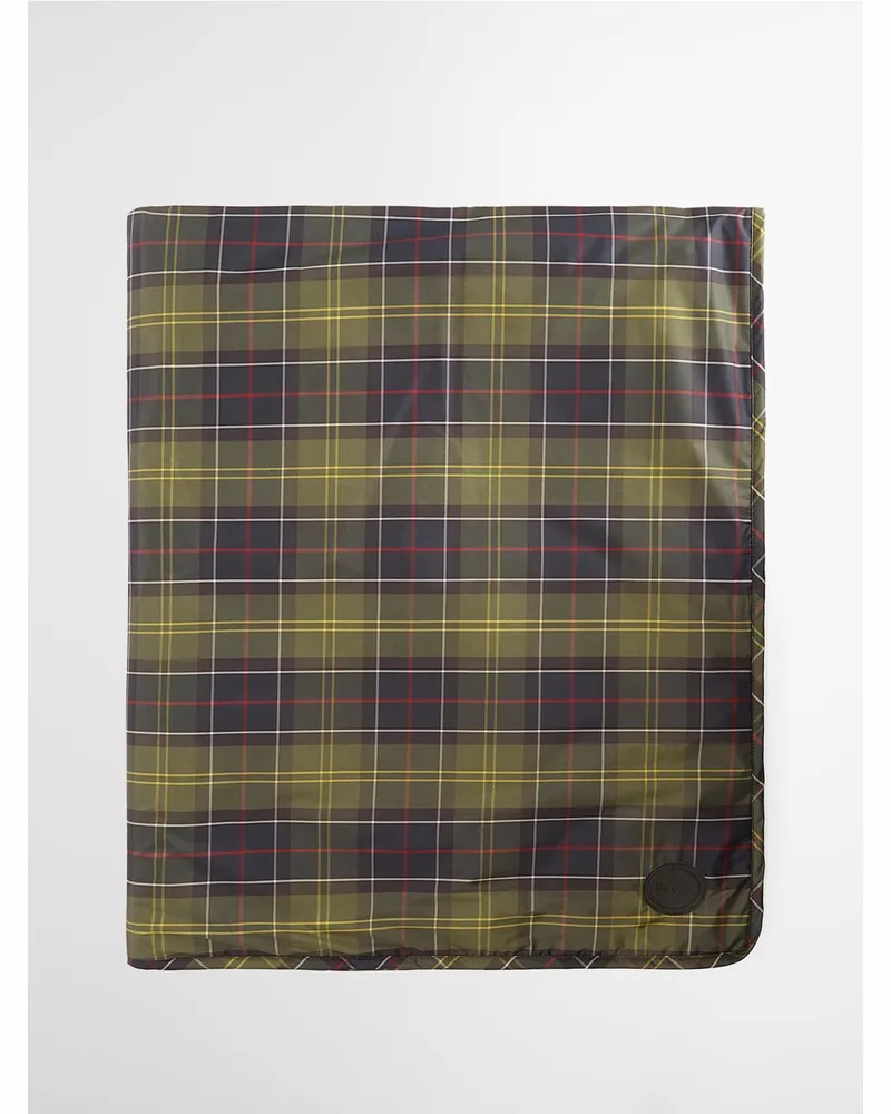 Barbour Hundedecke mit Tartanmuster in Grün