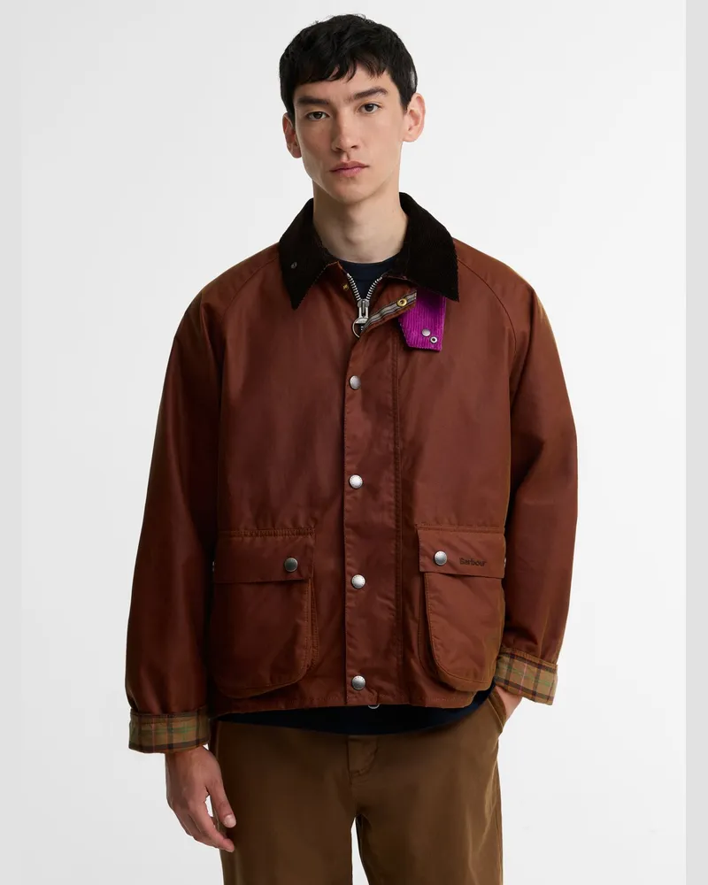 Barbour Paul Smith Loves Barbour Wachsjacke Key Transport in Braun