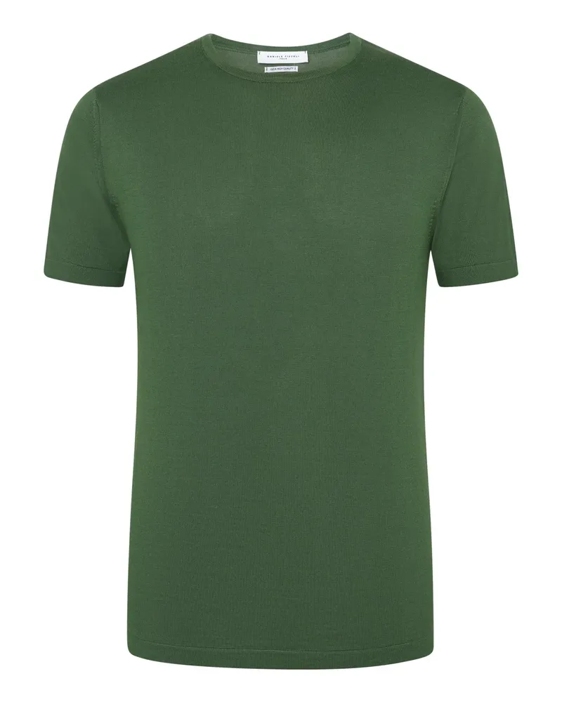 Daniele Fiesoli Leichtes T-Shirt aus edler Giza-Baumwolle in Oliv