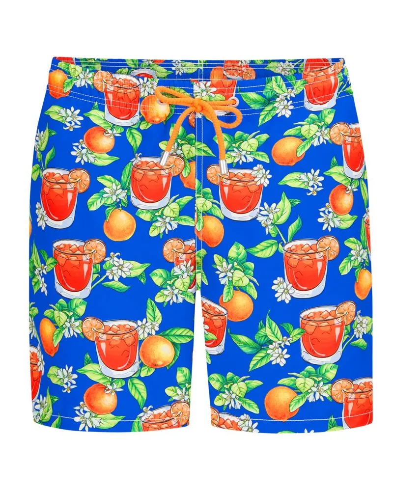 MC2 Saint Barth Schnelltrocknende Badeshorts mit Campari-Motiv Multicolor