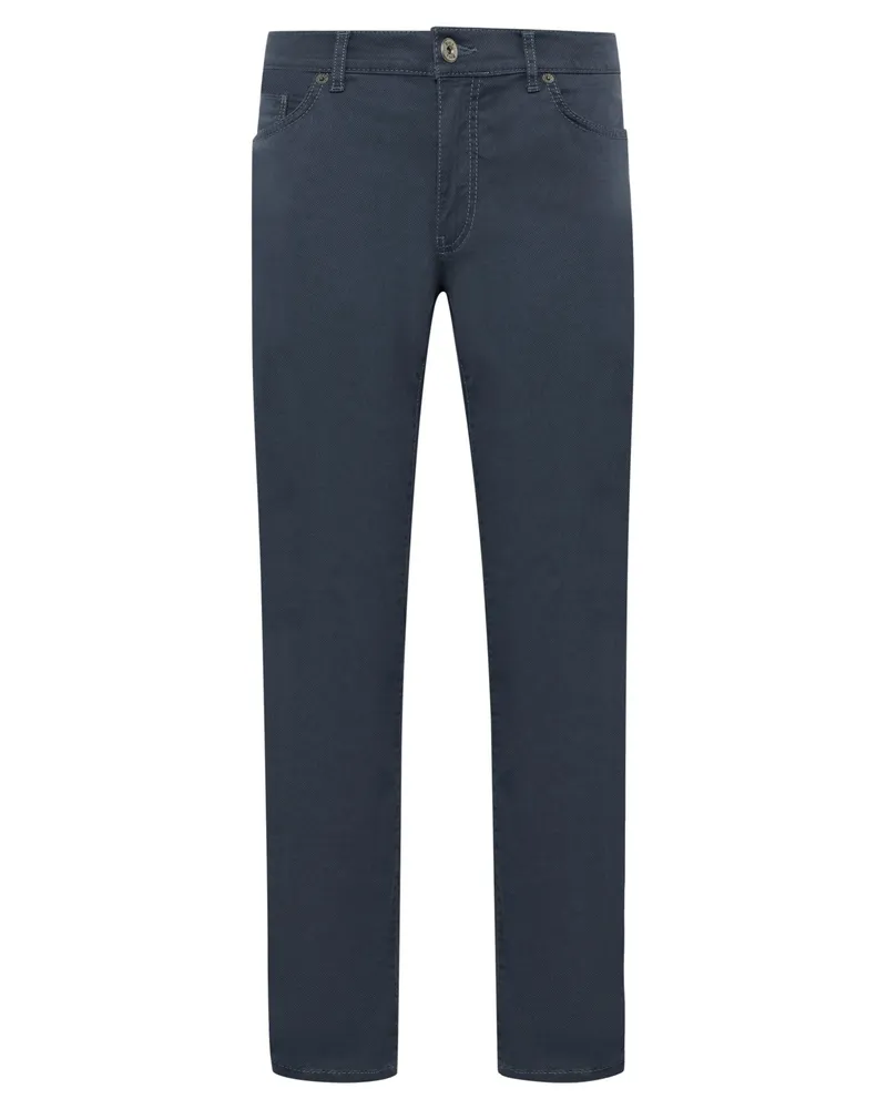 Brax 5-Pocket Hose Cadiz mit Stretch und feiner Struktur, Straight Fit in Marine