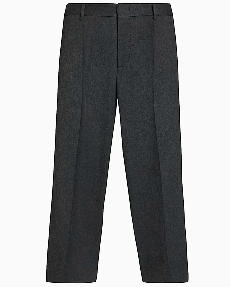 AlphaTauri Wollhose aus einem leicht elastischen Material-MIx, Relaxed Fit in Anthrazit