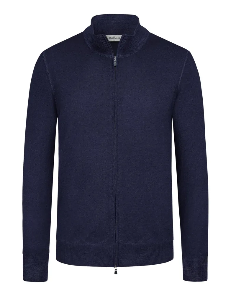 Gran Sasso Strickjacke aus Schurwolle in Marine