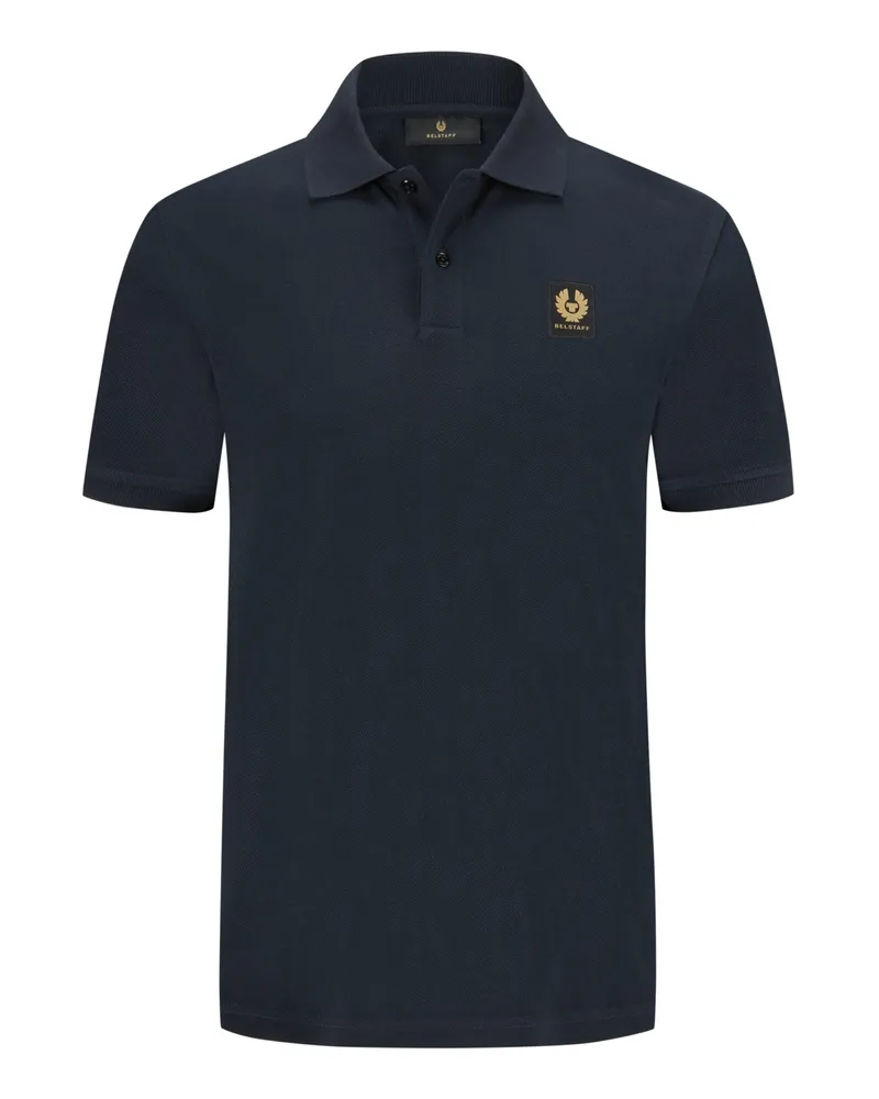 Belstaff Piqué-Poloshirt mit Logo-Aufnäher in Marine