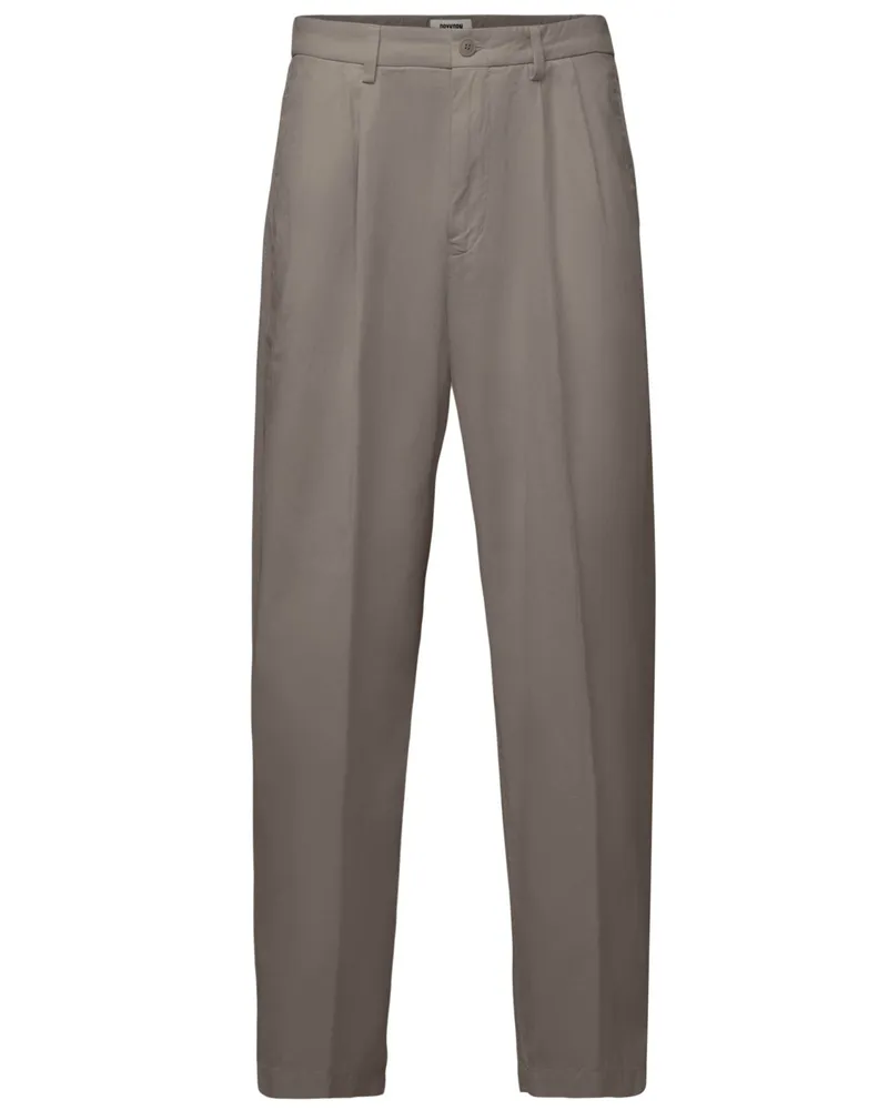 Drykorn Leichte Twill-Chino Maryko mit Bundfalten, Relaxed Fit in Braun