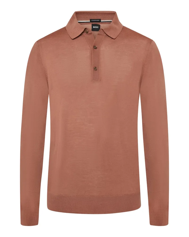 Gran Sasso Leichter Pullover aus Wolle mit Fischgrät-Muster in Orange