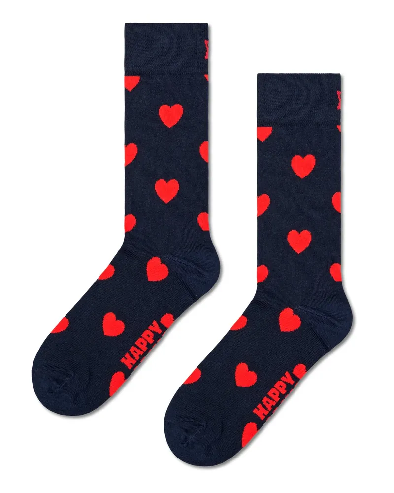 Happy Socks Socken mit Herz-Motiven in Marine