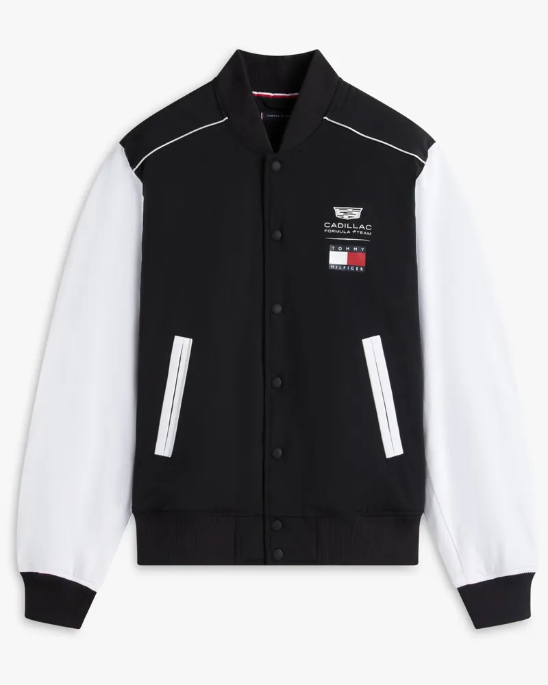 Tommy Hilfiger TH x Cadillac Formula 1® Team College-Jacke mit Rückenlogo in Schwarz