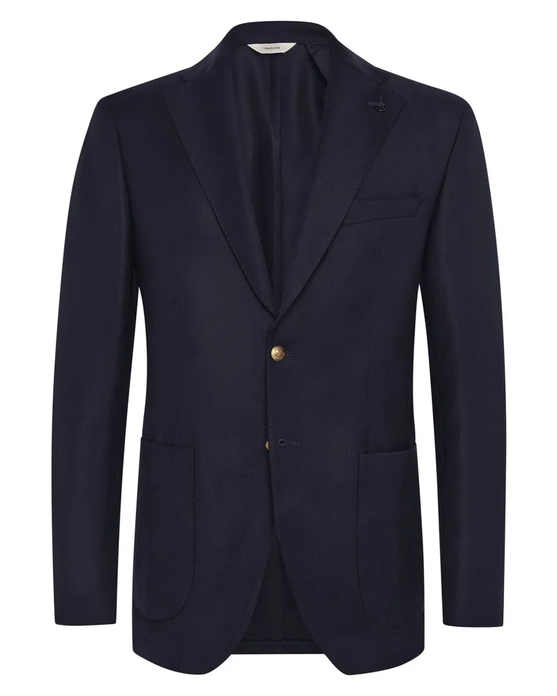 PAOLONI Wollblazer mit Knöpfen in Gold-Optik in Marine