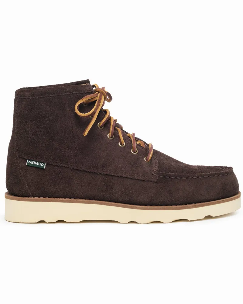 Sebago Stiefel Tala Mid aus Veloursleder in Dunkelbraun