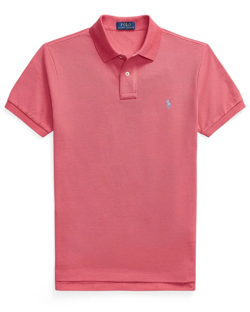 Ralph Lauren Piqué-Poloshirt aus Baumwolle mit Logo-Stickerei, Slim Fit in Rot