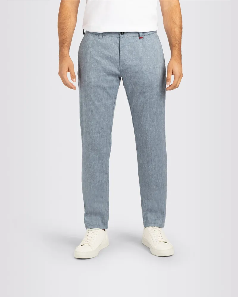 MAC Jeans Sommerliche Hose Lennox mit Leinenanteil und Kordelzug in Hellblau