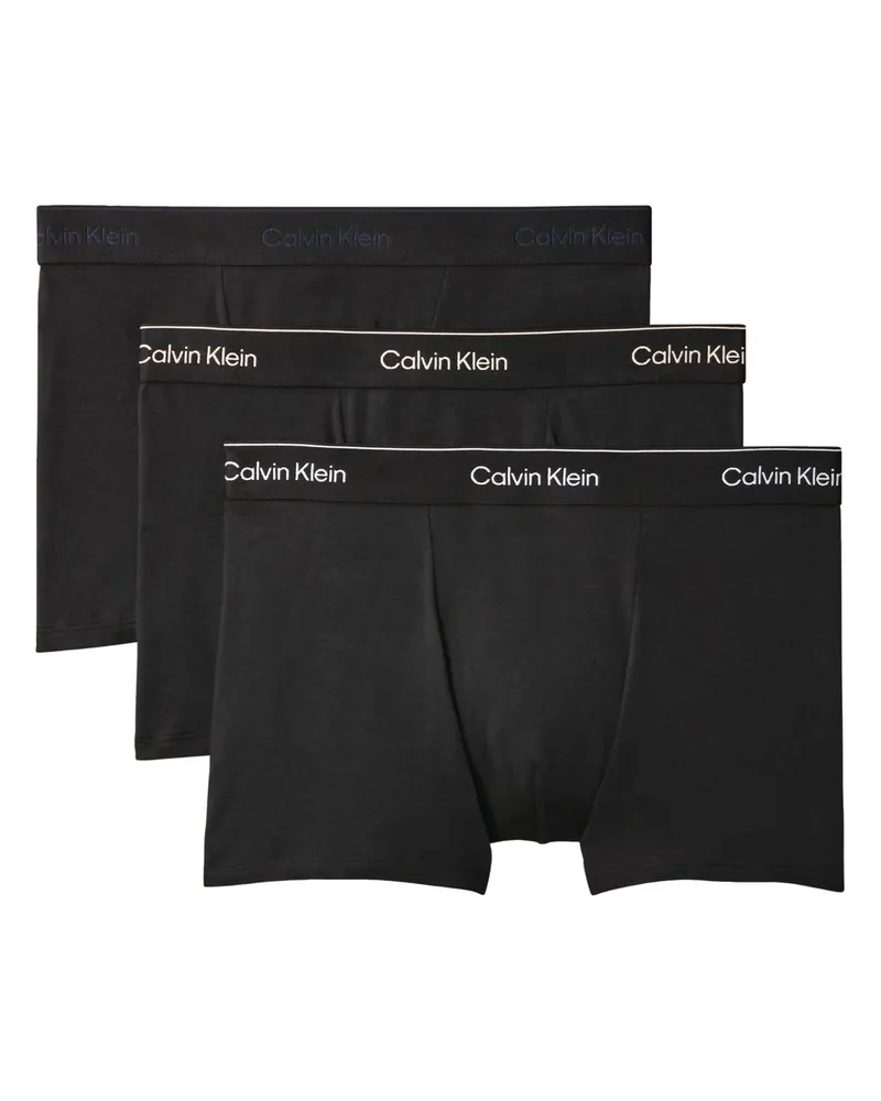 Calvin Klein 3er Pack Boxer Trunks mit Labelbund in Schwarz