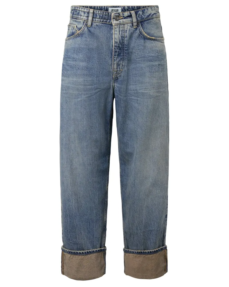 Drykorn Jeans aus Baumwolle mit dezenter Waschung, Loose Fit in Denim