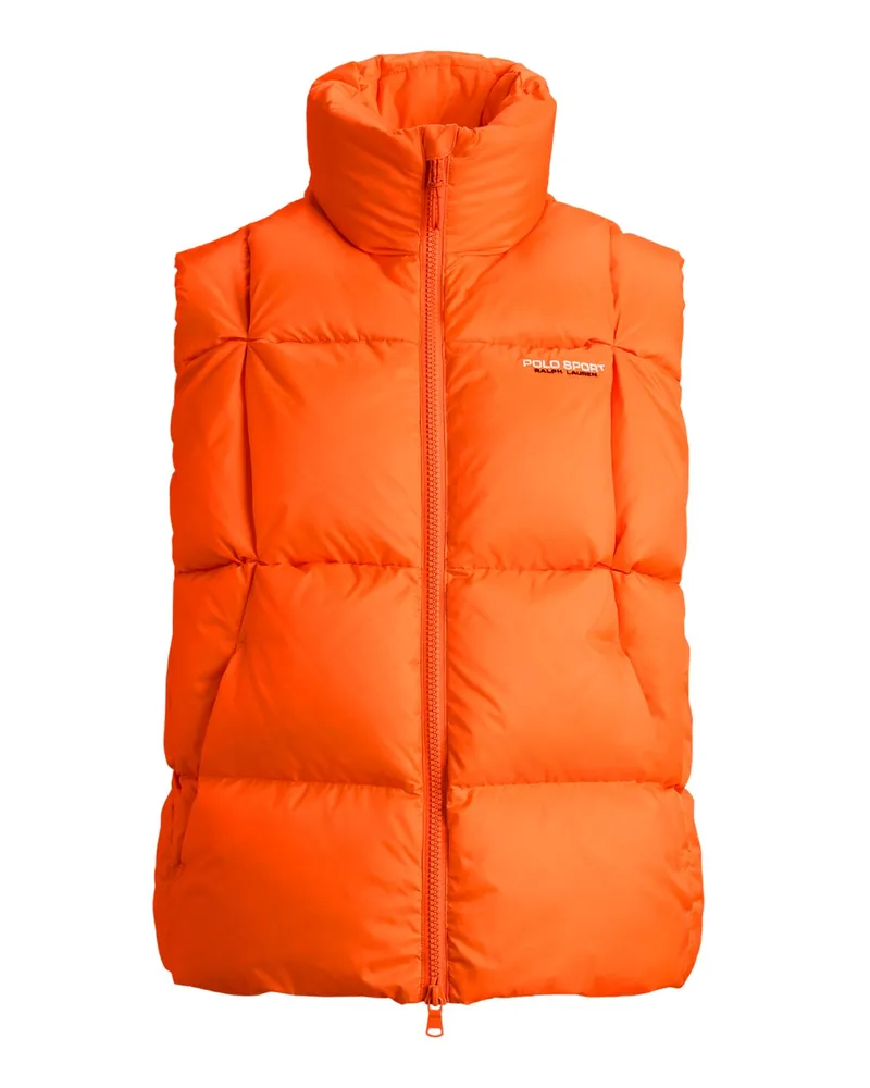 Ralph Lauren Wattierte Steppweste aus der Serie Polo Sport in Orange