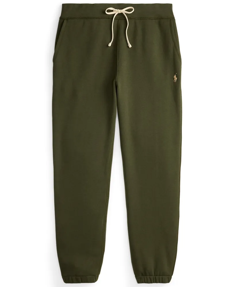 Ralph Lauren Sweatpants mit Dehnbund und Logo-Stickerei, Regular Fit in Oliv