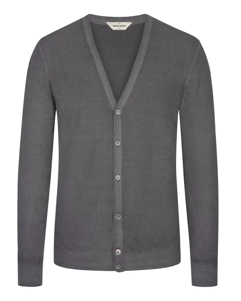 Gran Sasso Strickjacke aus Schurwolle in Anthrazit