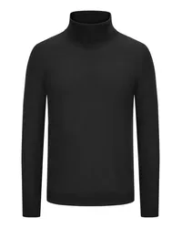 Gran Sasso Leichter Rollkragenpullover aus Merinowolle Schwarz