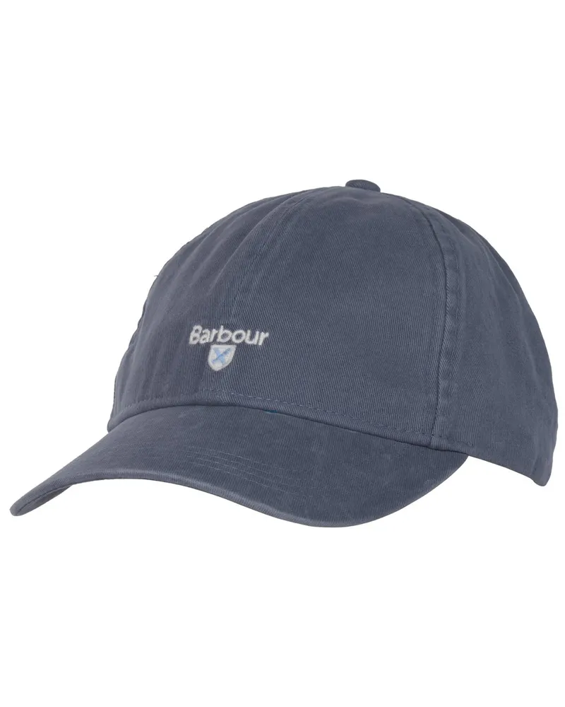 Barbour Cap aus Baumwolle mit Logo-Stickerei in Blau