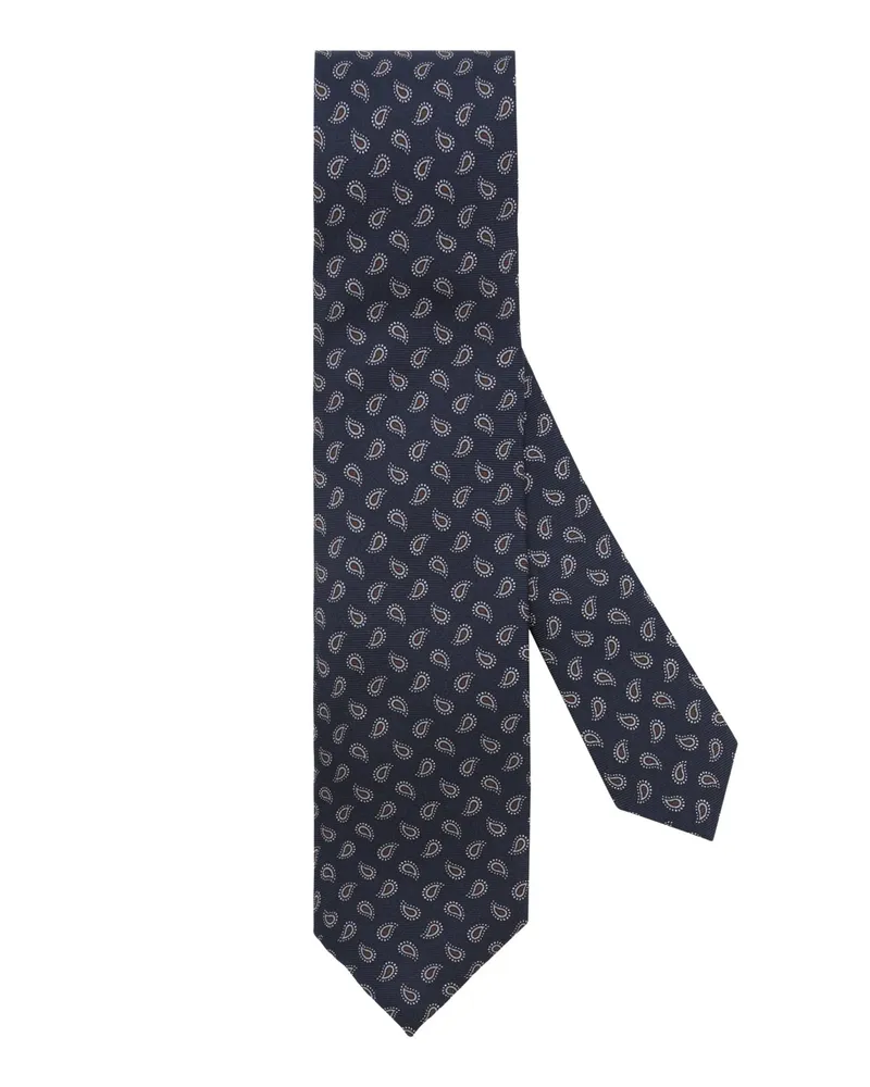 Gierre Milano Seidenkrawatte mit Paisley-Muster in Marine