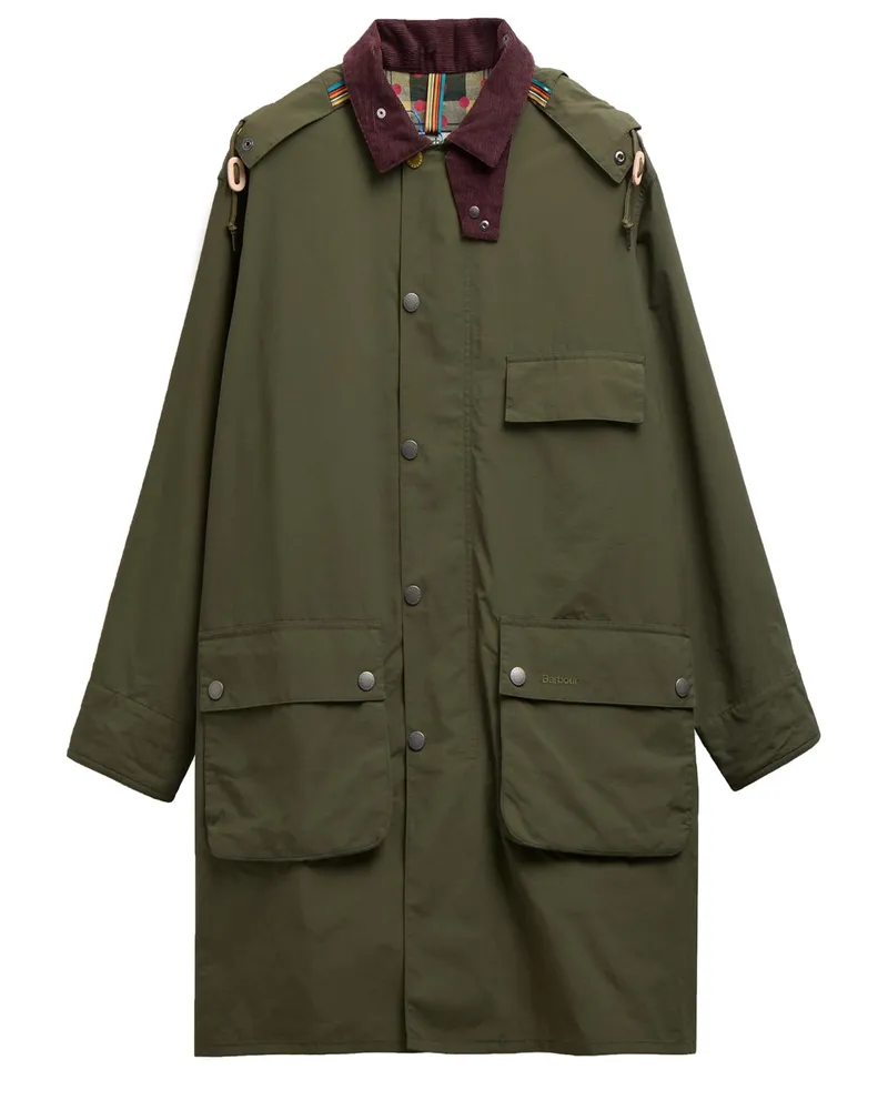 Barbour Paul Smith loves Barbour Casual Parka mit Kapuze in Oliv