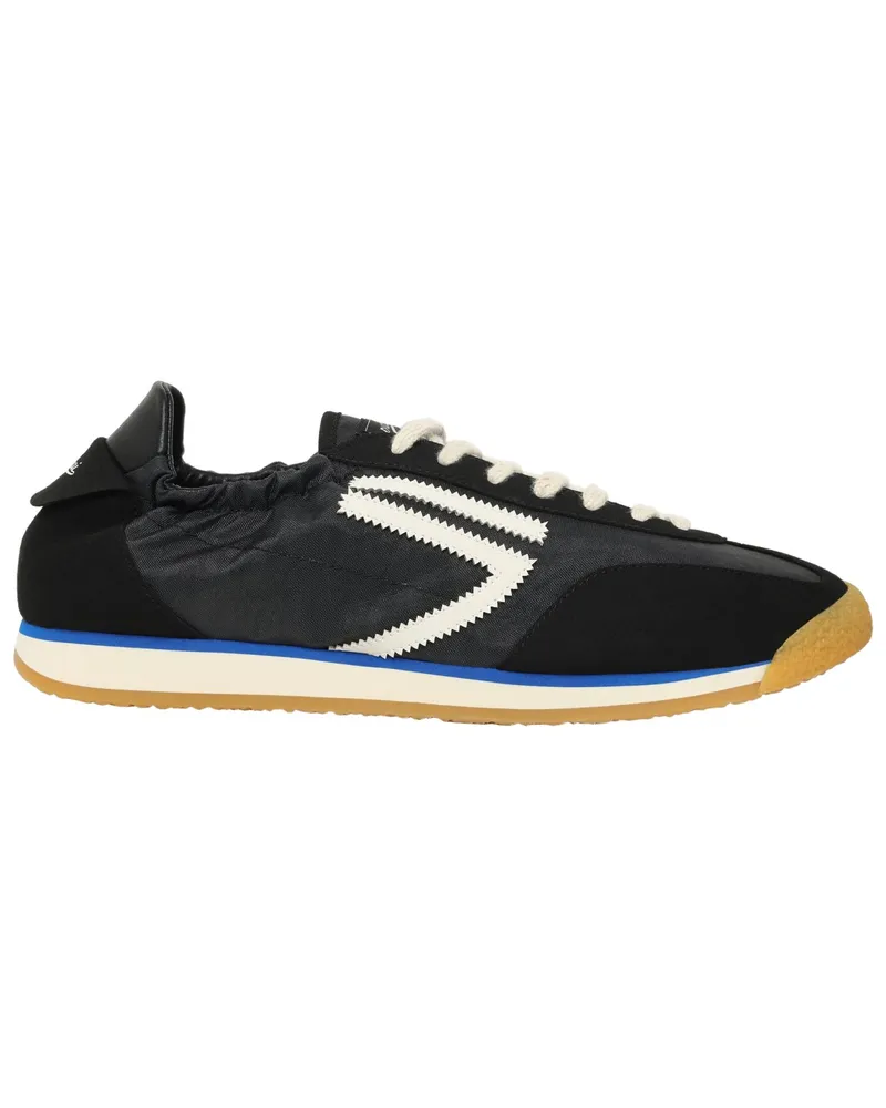 Puraai Runner Sneaker Panther aus einem Kunstleder-Mesh-Mix in Schwarz