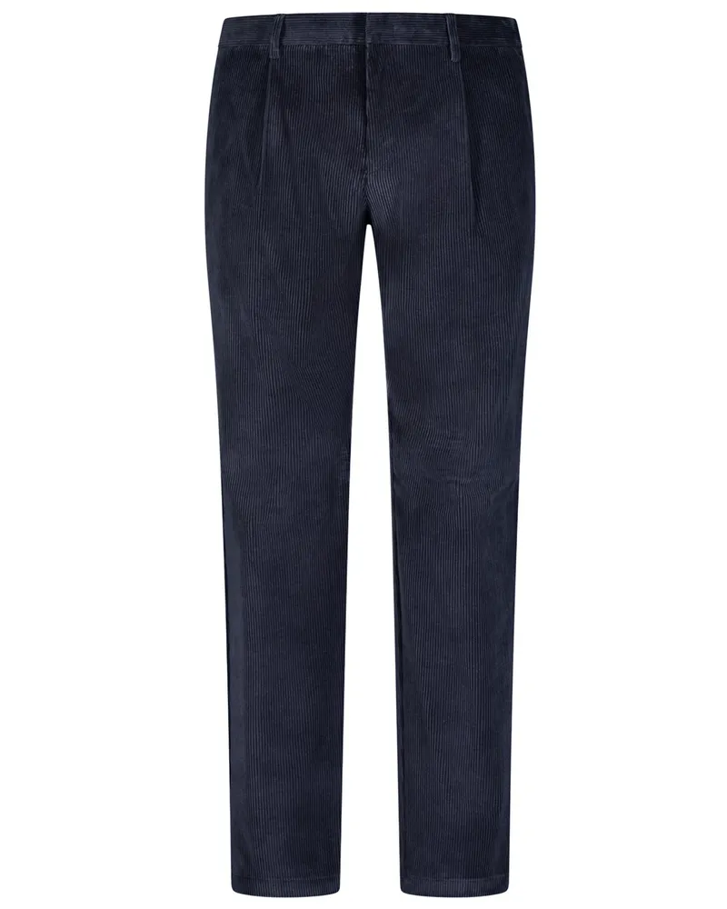Roy Robson Anzughose in Cord-Qualität mit Stretch, Slim Fit in Marine