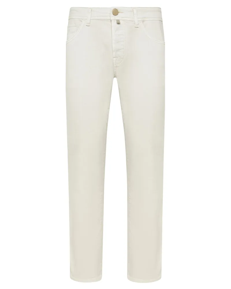 Jacob Cohën Jeans Scott in Carrot-Passform, Slim Fit in Offwhite