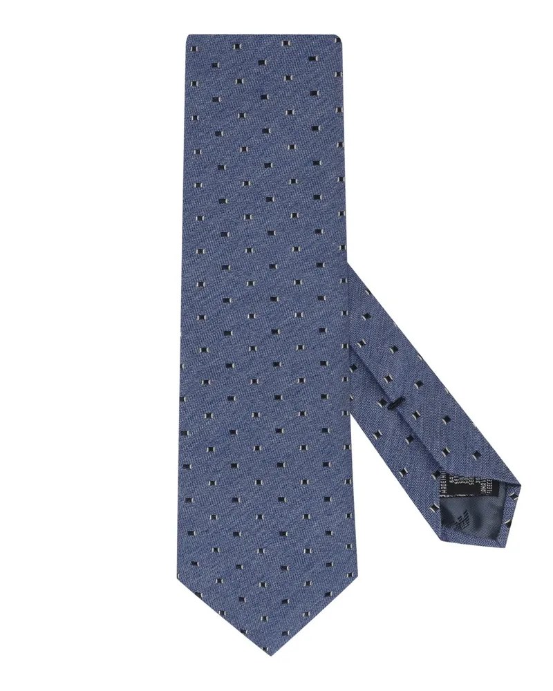 Emporio Armani Klassische Krawatte aus einem Seide-Schurwollmix in Hellblau