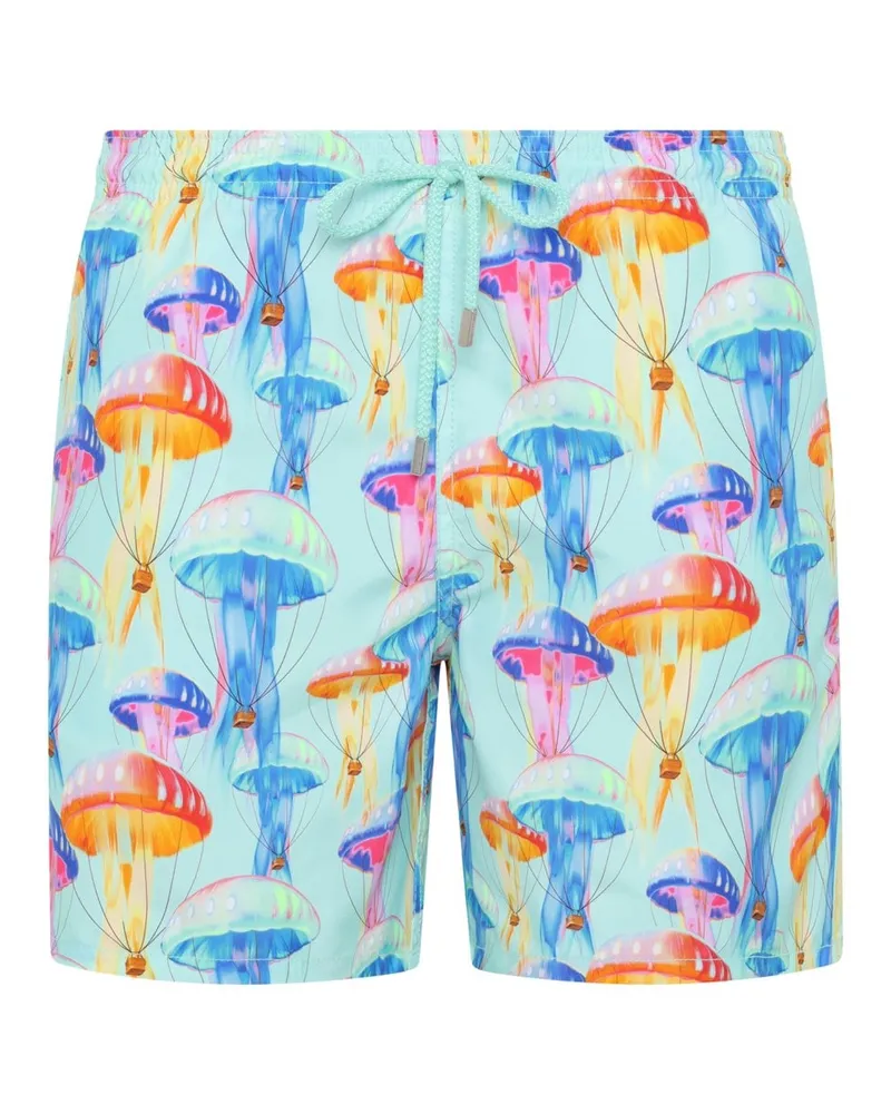 Vilebrequin Schnelltrocknende Badeshorts mit Quallenmotiven in Blau