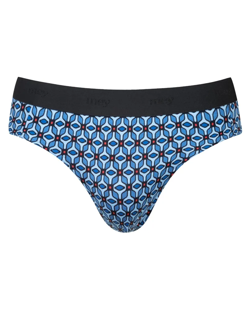 Mey Gemusterter Slip aus Modal mit Komfortbund in Hellblau