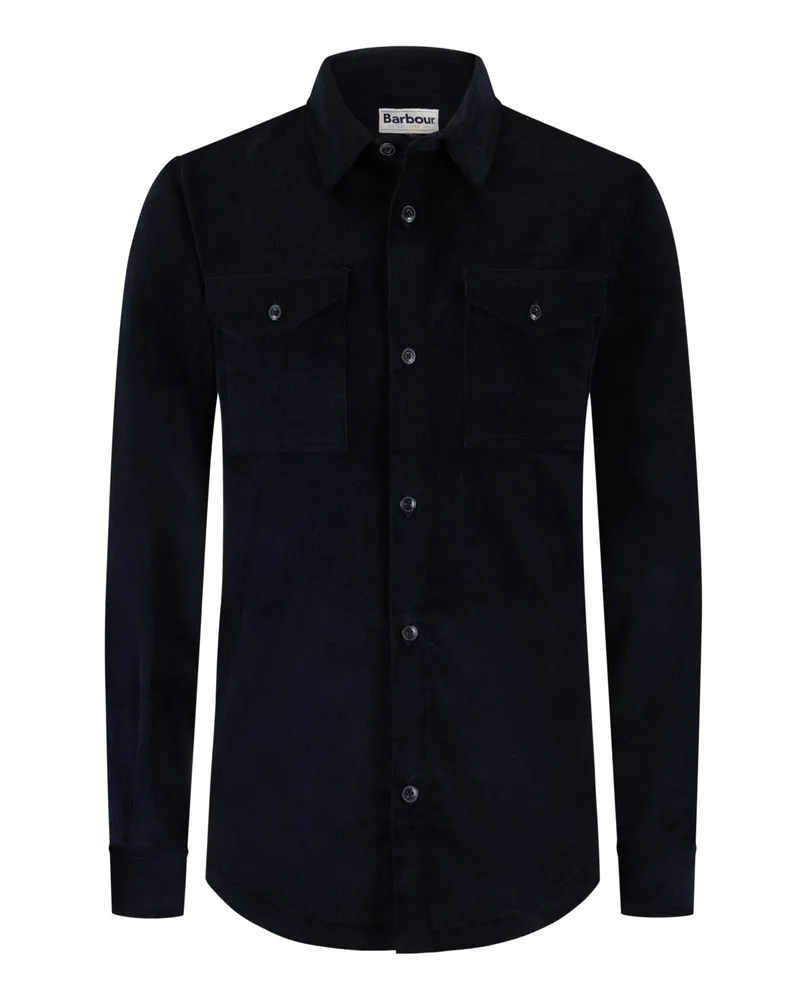 Barbour Overshirt aus weichem Baumwollcord mit zwei Brusttaschen in Marine