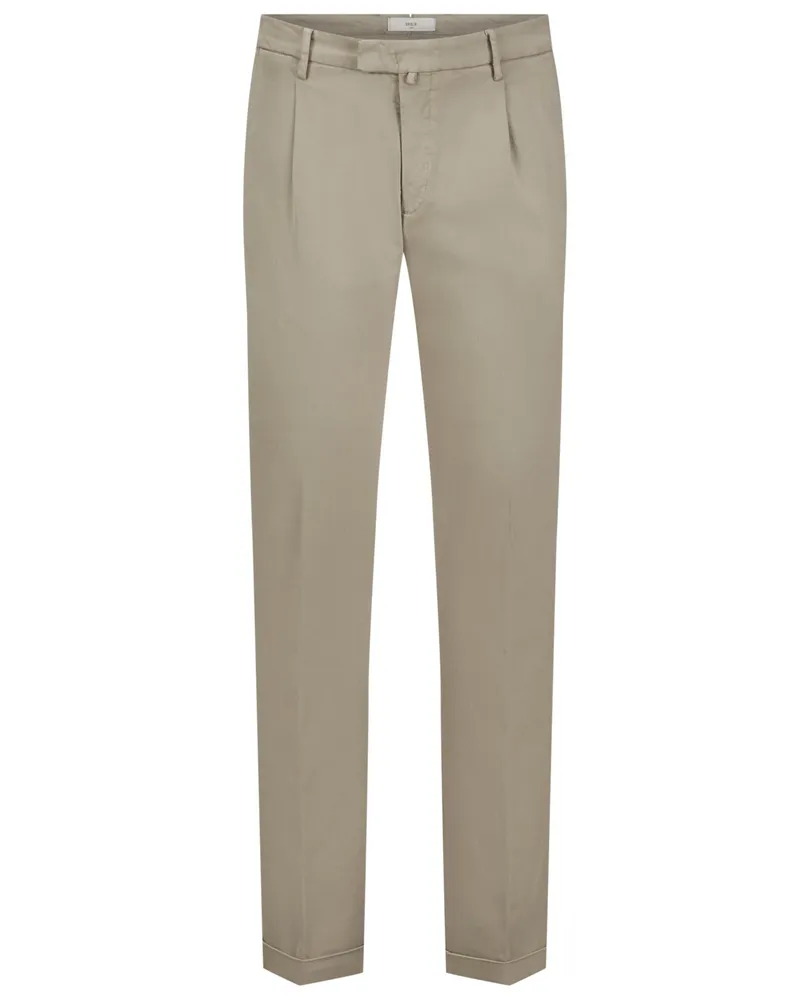 Briglia 1949 Softe Chino mit Stretch und Bundfalte, Slim Fit in Kreide