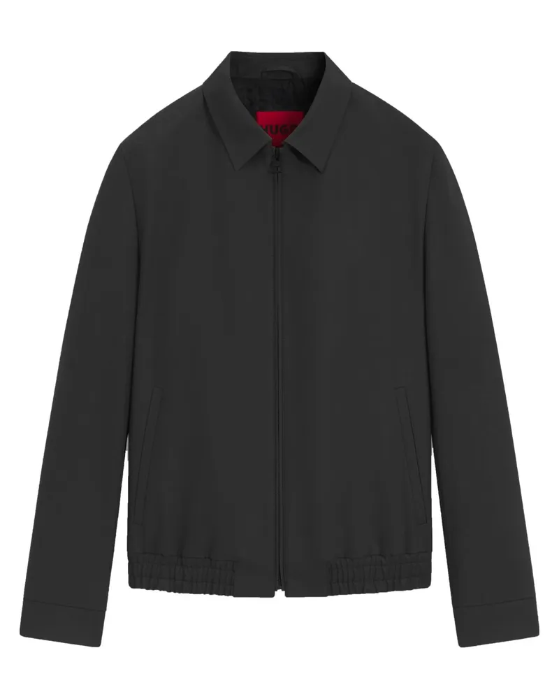 HUGO BOSS Overshirt mit 4-Way-Stretch, Modern Fit in Schwarz