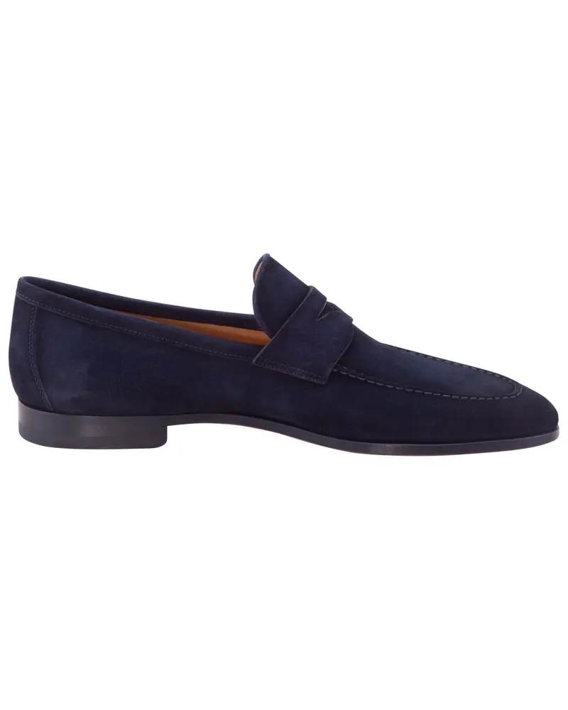 Magnanni Penny Loafer aus Veloursleder mit flexibler Sohle in Blau