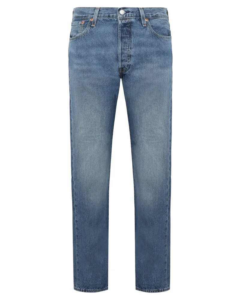 Levi's Ikonische 501® Raw Jeans, Straight Fit in Graublau