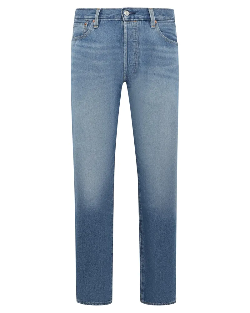 Levi's Ikonische 501® Raw Jeans, Straight Fit in Graublau