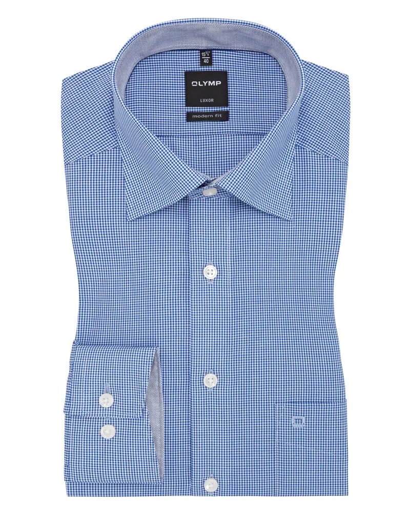 Olymp Luxor modern fit Hemd in Marine