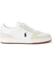 Ralph Lauren Sneaker mit Veloursleder-Details und Poloreiter-Stickerei Weiß