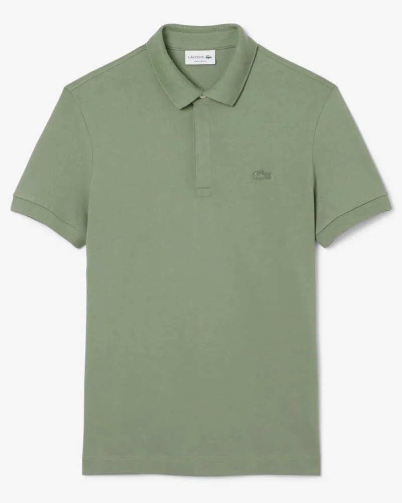 Lacoste Poloshirt mit Logo-Stickerei und Stretchanteil, Regular Fit in Khaki