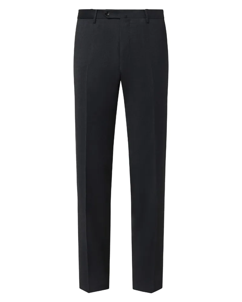 PT TORINO Flatfront Wollhose mit Bügelfalte, Slim in Anthrazit