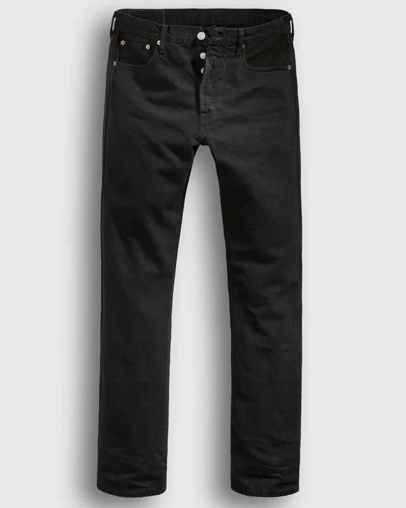 Levi's 501 Raw Denim Jeans, Original in Schwarz