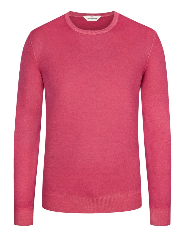 Gran Sasso Leichter Pullover aus Merinowolle in Vintage-Optik in Rot
