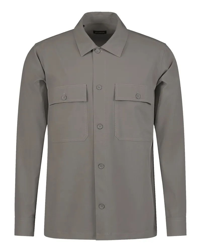 Roy Robson Leichtes Overshirt in Stretch-Qualität, Regular Fit in Grau